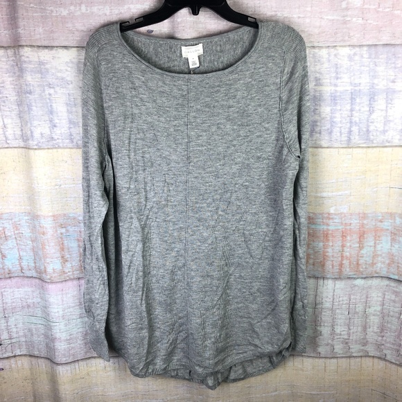 Caslon Shirttail Tunic Sweater In Grey Heather - Picture 5 of 8